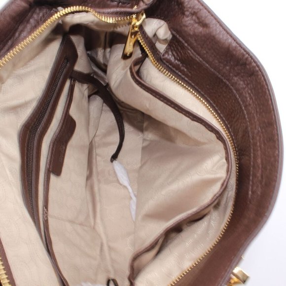 Michael Kors Jet Set Dark Brown Pebble Leather Tote - New with defects - Picture 11 of 15